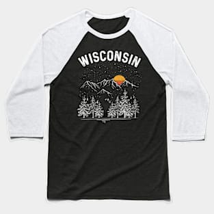 Vintage Retro Wisconsin State Baseball T-Shirt